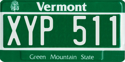 VT license plate XYP511