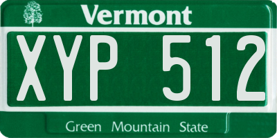 VT license plate XYP512