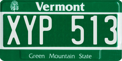 VT license plate XYP513