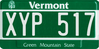 VT license plate XYP517