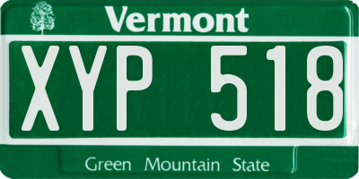 VT license plate XYP518