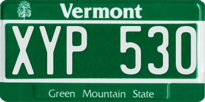 VT license plate XYP530
