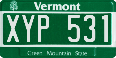 VT license plate XYP531