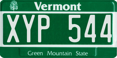 VT license plate XYP544