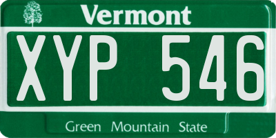 VT license plate XYP546