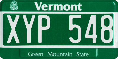 VT license plate XYP548