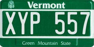 VT license plate XYP557