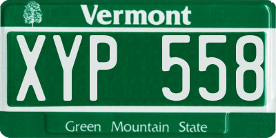 VT license plate XYP558