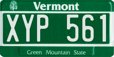 VT license plate XYP561