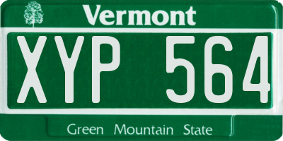 VT license plate XYP564