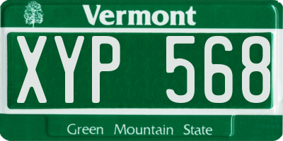 VT license plate XYP568