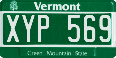 VT license plate XYP569