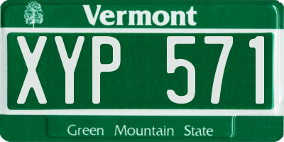 VT license plate XYP571