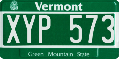 VT license plate XYP573