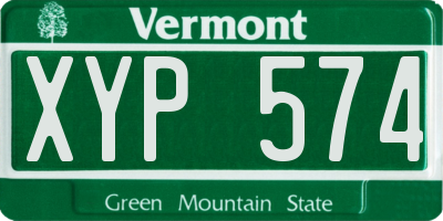 VT license plate XYP574