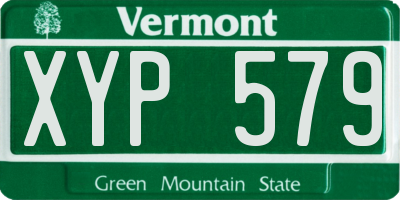 VT license plate XYP579