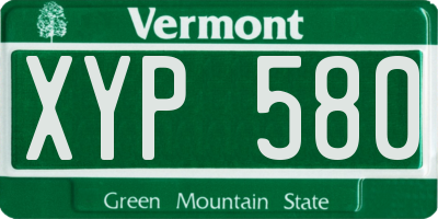 VT license plate XYP580
