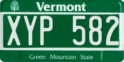 VT license plate XYP582