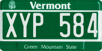 VT license plate XYP584
