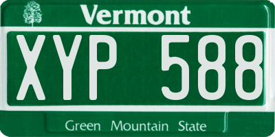VT license plate XYP588
