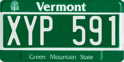VT license plate XYP591