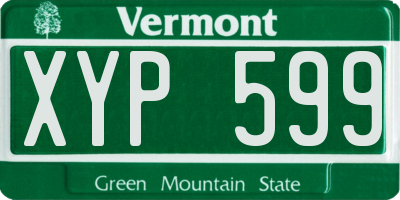 VT license plate XYP599