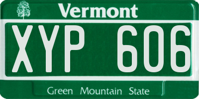 VT license plate XYP606