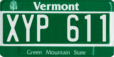VT license plate XYP611