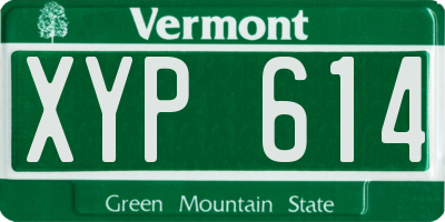 VT license plate XYP614