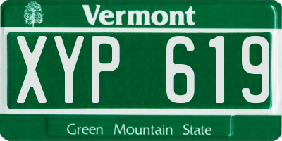 VT license plate XYP619