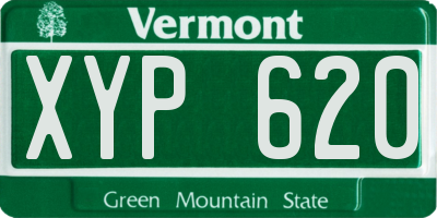 VT license plate XYP620