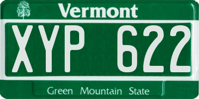 VT license plate XYP622