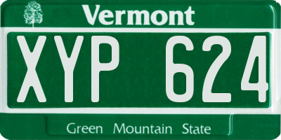 VT license plate XYP624
