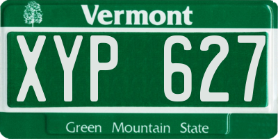 VT license plate XYP627