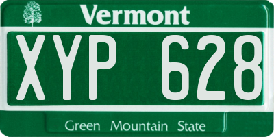 VT license plate XYP628
