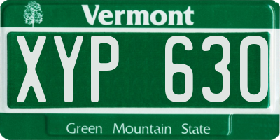 VT license plate XYP630