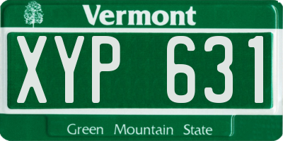 VT license plate XYP631