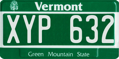 VT license plate XYP632