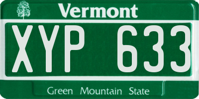 VT license plate XYP633