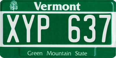 VT license plate XYP637