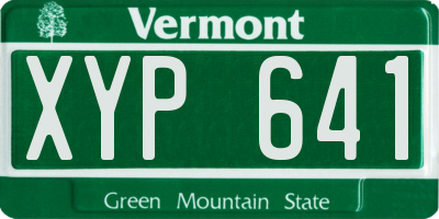 VT license plate XYP641