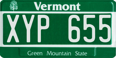 VT license plate XYP655
