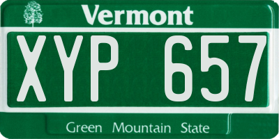 VT license plate XYP657