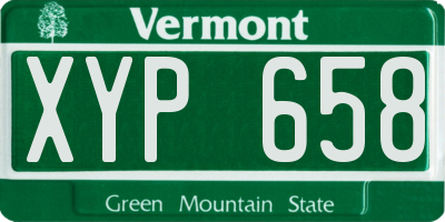 VT license plate XYP658