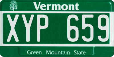 VT license plate XYP659