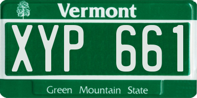 VT license plate XYP661