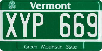 VT license plate XYP669
