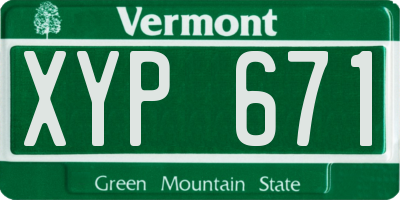 VT license plate XYP671