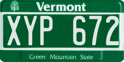 VT license plate XYP672