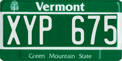 VT license plate XYP675